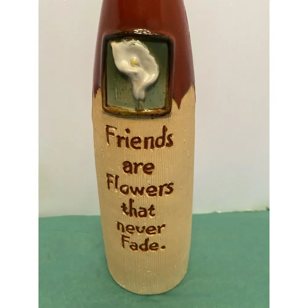 Enjoy Life's Blessings Decor Kitchen Wine Bottle‎ Ceramic Friends Are Flowers.